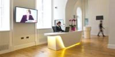 The reception in Somerset House East Wing where theSchool is based