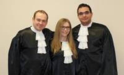 Students at a recent mootcompetition