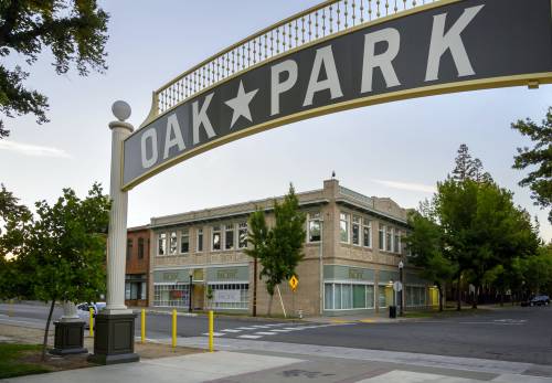 A view of Oak Park, the neighborhood in Sacramento where McGeorge School of Law is located.