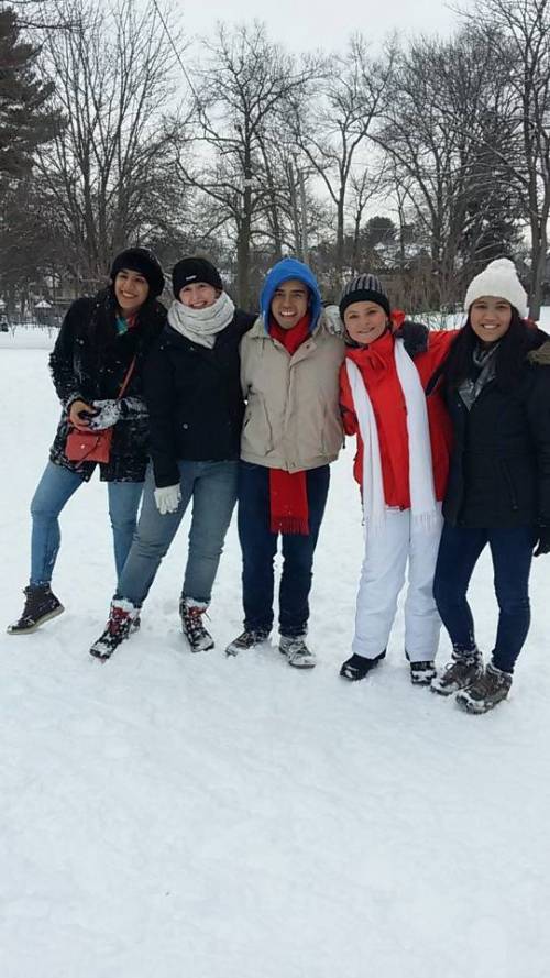 Sledding at nearby Elizabeth Park during a snow storm