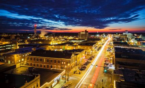Downtown Columbia at Night