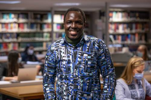 LLM student in Taylor Library